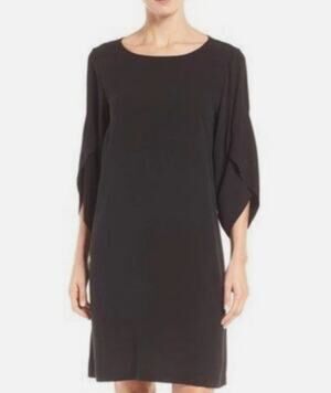 Eileen Fisher Silk Dress Tunic XS Little Black Dress